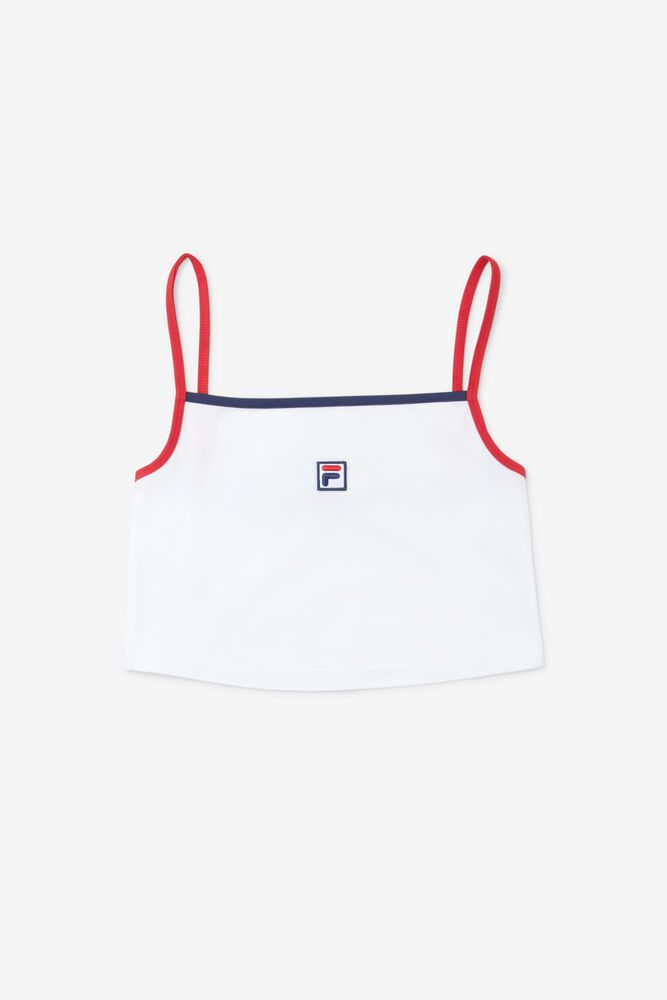 Fila Singlet Dame Hvite Sun Cropped 435208-GEA